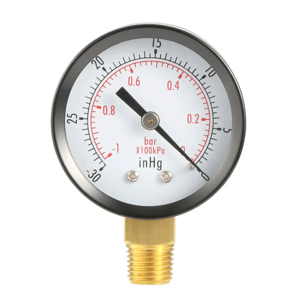 

Dry Utility Vacuum Pressure Gauge Blk Steel 1/4" NPT Lower Mount -30HG/60PSI TS50-1+1 Brand New Copper Alloy Dual Scale PSI
