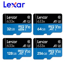 Карта памяти Lexar micro sd 512 ГБ 633X, 256 ГБ, 128 ГБ, 64 ГБ, V30 U3, SDXC, 32 ГБ, V10, UHI-1SDHC, micro sd карта для видео 4K HD