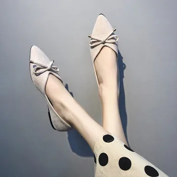 

Women Casual Ballet Flats High Quality Butterfly-knot Lightweight Design Sexy Elegant Flat Shoes Woman Loafers Boat Shoes U25-11