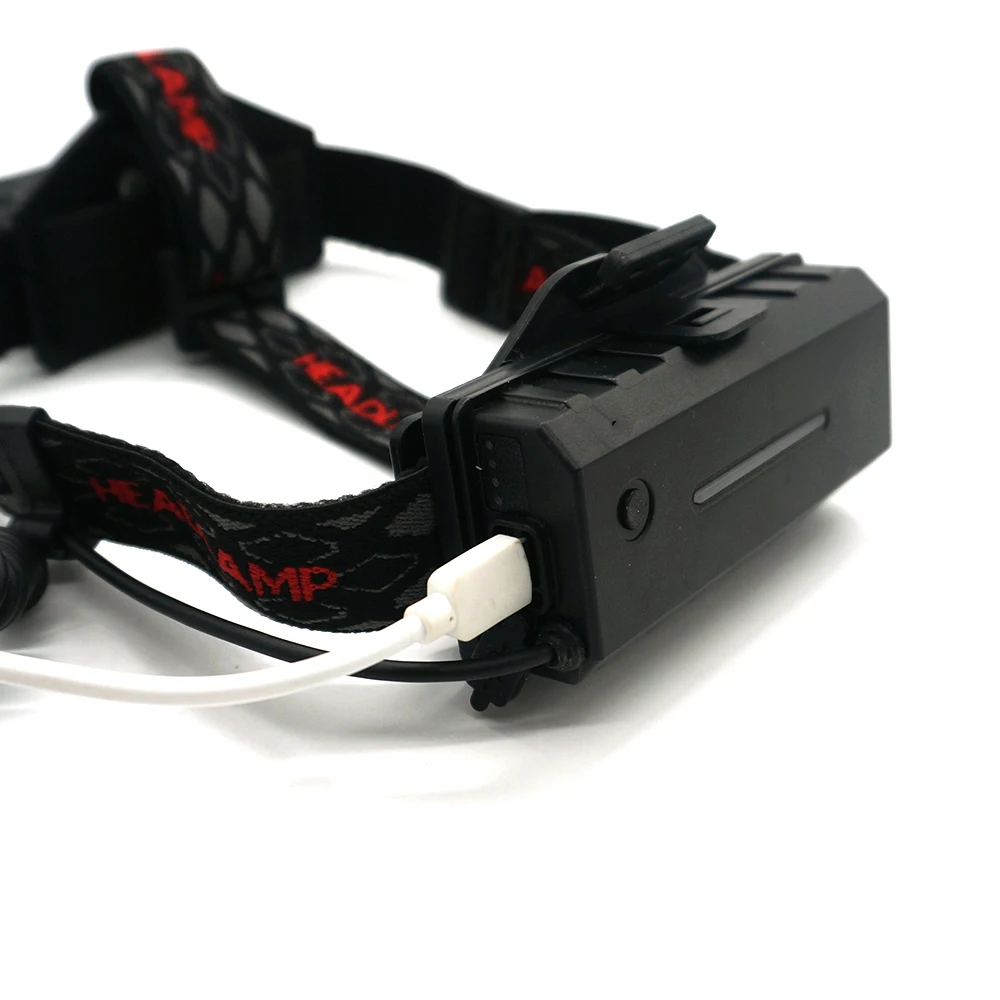 2 в 1 USB Перезаряжаемый налобный фонарь COB Рабочий фонарь 2500 люмен яркий Головной фонарь IPX4 фара для кемпинга на открытом воздухе