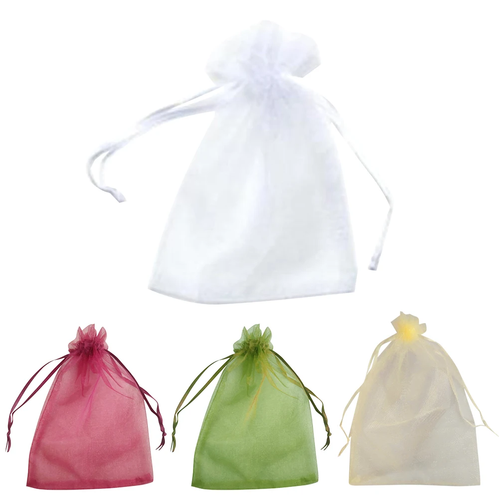 50pcs Grapes Apples Fruit Protection Bag Against Insect Anti Bird Garden Drawstring Net Bag Grow Bags Candy Gift Packaging Bag