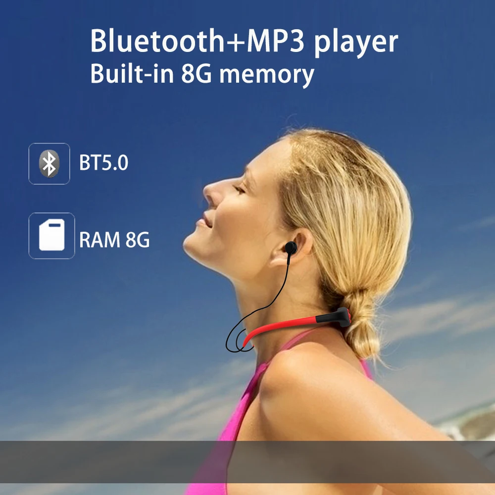 K3 Swimming Headsets Wireless Bluetooth Earphone Mp3 Player Waterproof Sports Headphones With Microphone For Xiaomi Huawei Sony