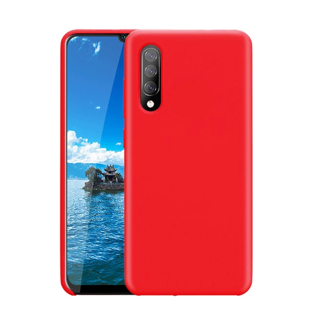 Для samsung A70 A50 A10 A20 чехол-накладка из мягкого жидкого силикона для samsung Galaxy A8 A6 PLUS A9 A7 противоударный чехол-накладка - Цвет: Красный