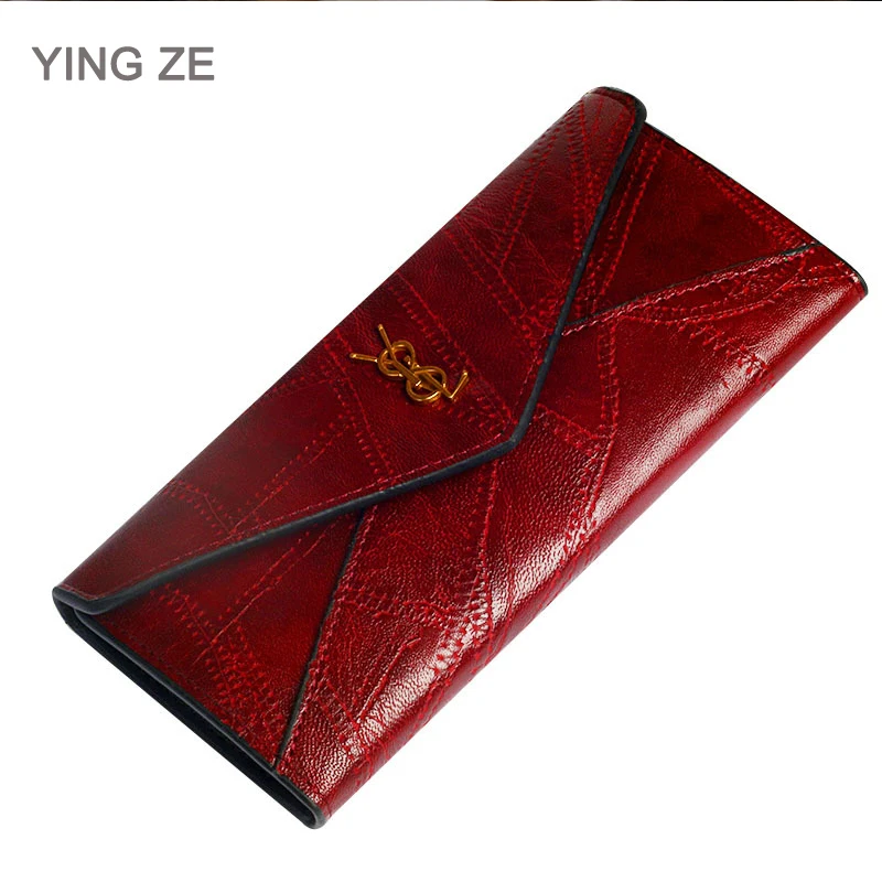 

New Style Envelope Designer Clutch Wallets For Women Hasp Pocket To Coin Card Holder Female Purses Long Wallet Ladies