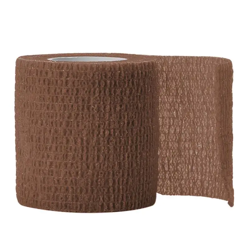 Brown Medical Elastic Bandage Retractable Self Adhesive Movement Fitness Sports Injury Muscle Strain Protection Tapes TSLM2