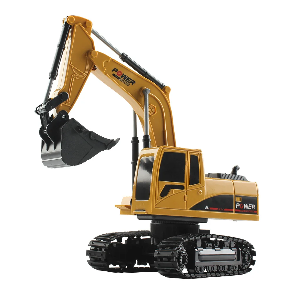 1:24 RC Car Excavator Radio Controlled Cars Tractor Model Engineering Vehicle Digging Soil Truck Sound Toys For Boys Kids Gifts 3