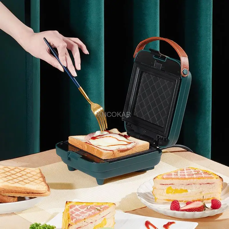 Electric Sandwich Maker Breakfast machine 3 Mins Fast Breakfast Waffle maker Toaster Baking Tools With Non Stick Pan Kitchen