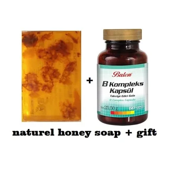 

(gift items)HANDMADE NATURAL HONEY SOAP 100gr+Gift Food Supplement Health B Complex B2 B3 B5 B6 B7 B12