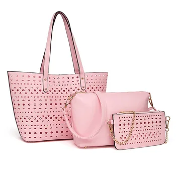 

Elegant Handbags 2020 New 3PCS Set Women Plaid Pattern Handbag Female Shoulder Bag Travel Shopping Ladies Crossbody Bag