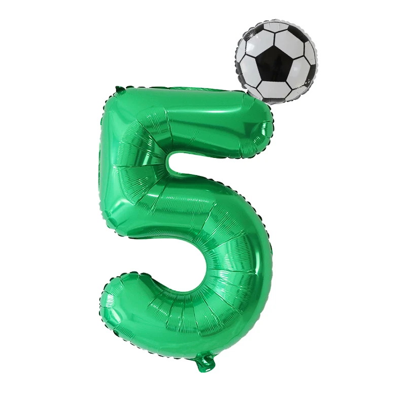 3" зеленый номер фольги шары Барселона футбол Джерси футбольный воздушный шарик мальчик 1 2 3 года День рождения мальчик девочка фото реквизит