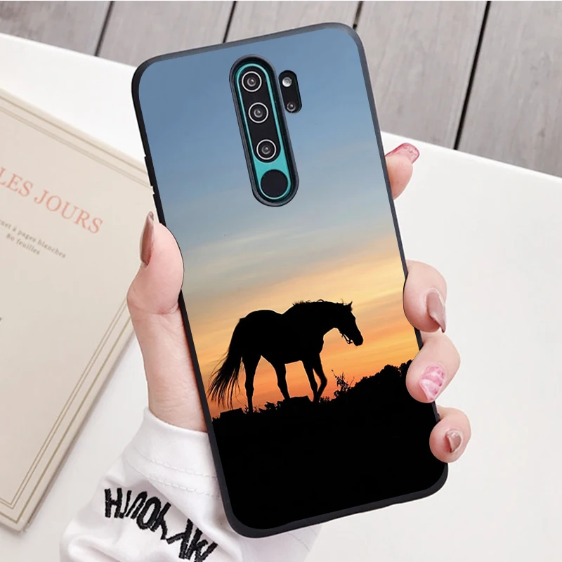 Ngựa Silicone Ốp Lưng Điện Thoại Redmi Note 8 7 Pro S 8T Cho Redmi 9 7A Bao Vỏ xiaomi leather case