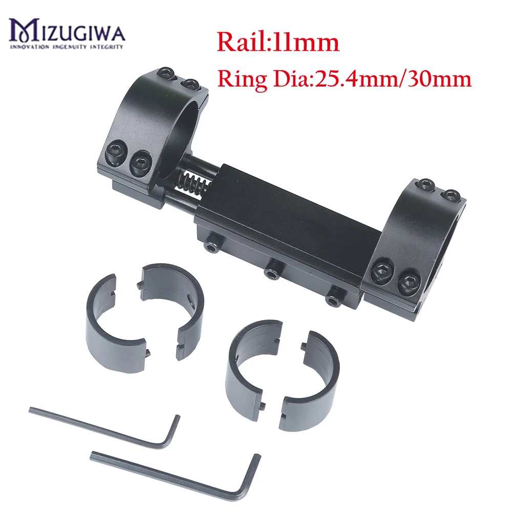 

Mizugiwa One Piece Airgun Mount Ring 25.4mm/30mm w/Stop Pin Adapter 11mm RIS Picatinny Rail Dovetail Weaver Pistol Airgun Rifle