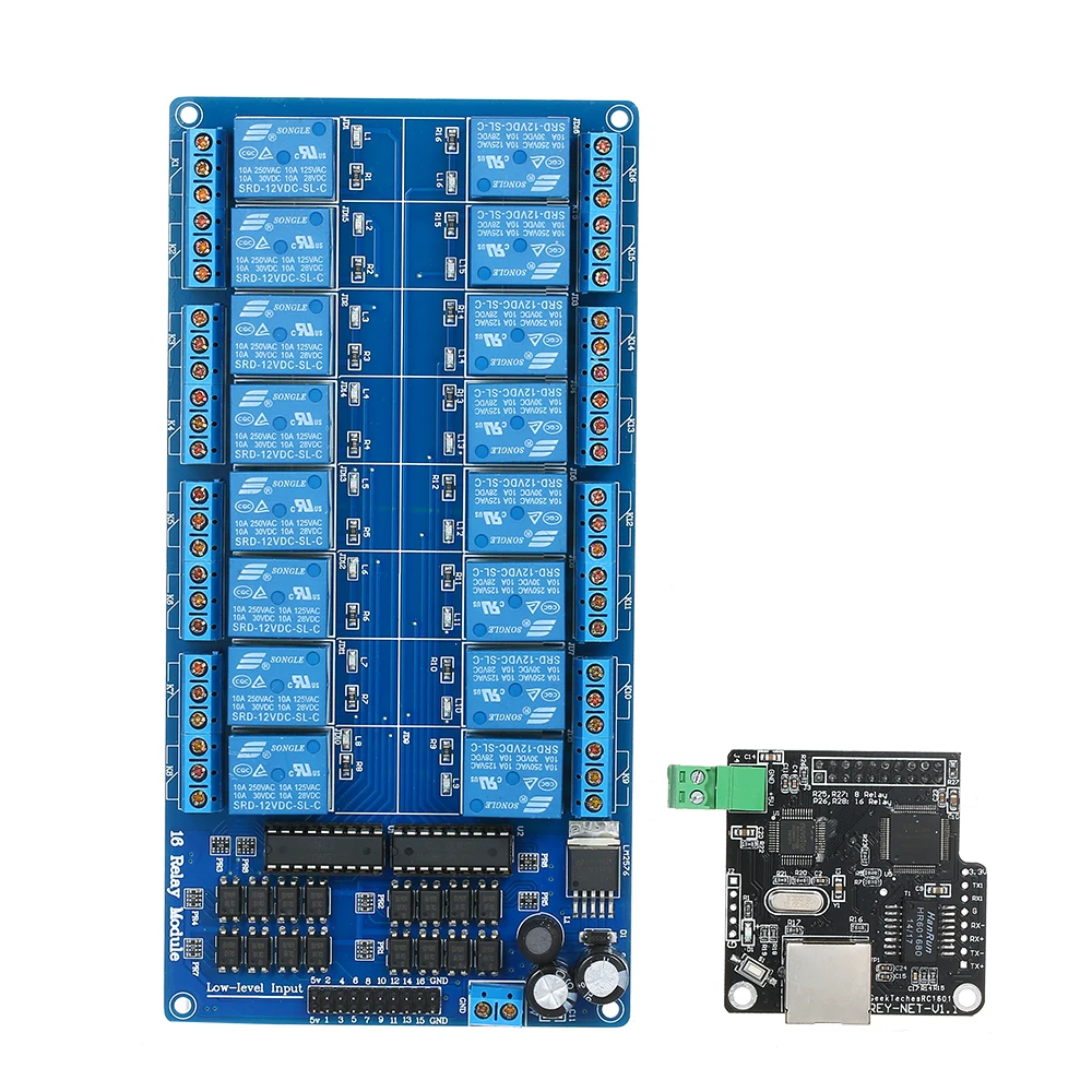 

Ethernet Control Module LAN WAN Network WEB Server RJ45 Port 16 Channel Relay LJ