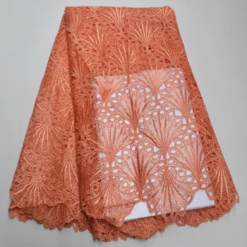 

5 yards Very soft unique Guipure Lace Excellent Embroidered African Swiss Cord Lace fabric Nigerian occasional wear sewing Cloth