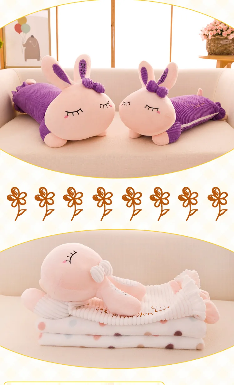 Стиль подушки Детские вечерние плюшевые игрушки кролик двойного назначения летнее одеяло подушка детский подарок на день рождения