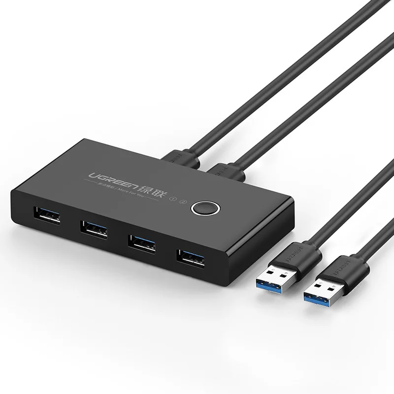 

UGREEN Printer Share Device 4-Port USB2 Taiwan Computer Sharing Mouse Keyboard 2 in 4 out Automatic Switcher