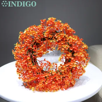 

INDIGO Designed- Unique Orange Door Hunging Christmas Wreaths Flower String Table Centerpiece Wedding Party Event Free Shipping