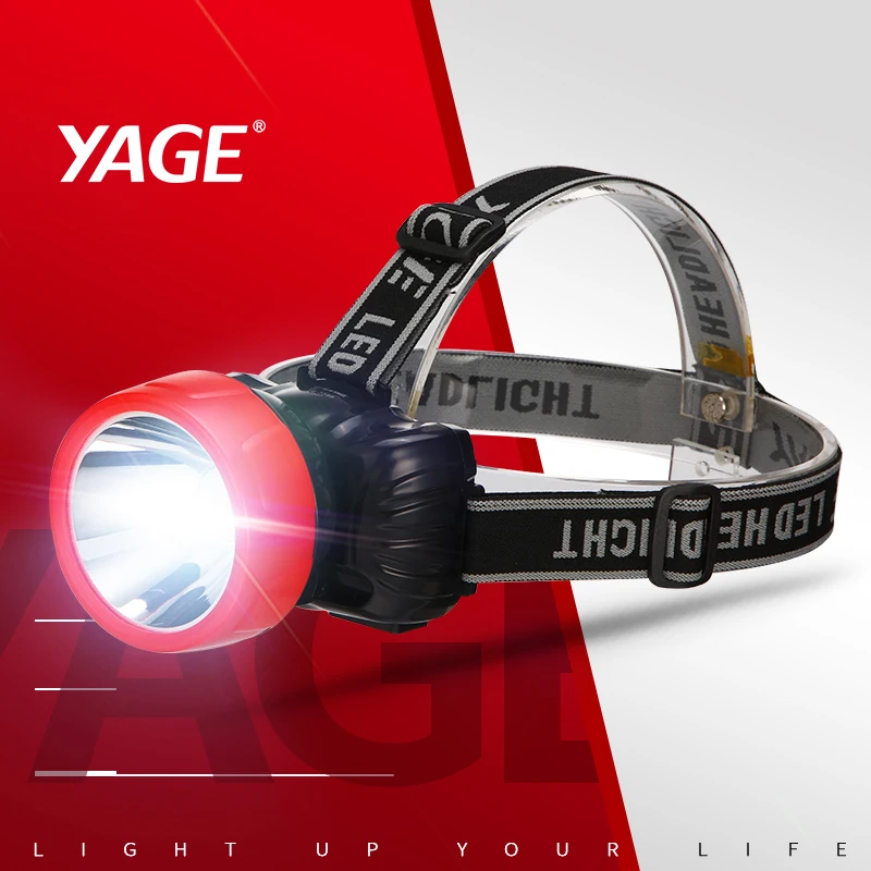 

YAGE headlamp adjustable led head light Hunting light head lamp for Hiking 2-mode specialized outdoor Headlamps with battery