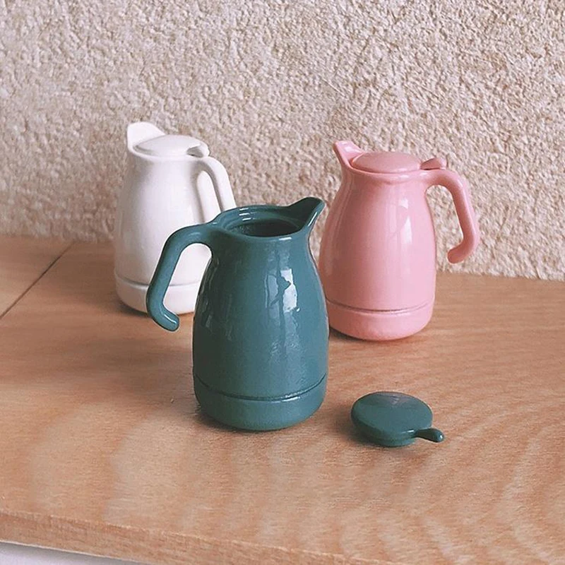 NEW 1PCS 1/12 Scale Miniature Dollhouse Mini Kettle Pot for Blyth Barbies OB11 BJD Doll House Kitchen Play Toys Accessories 4