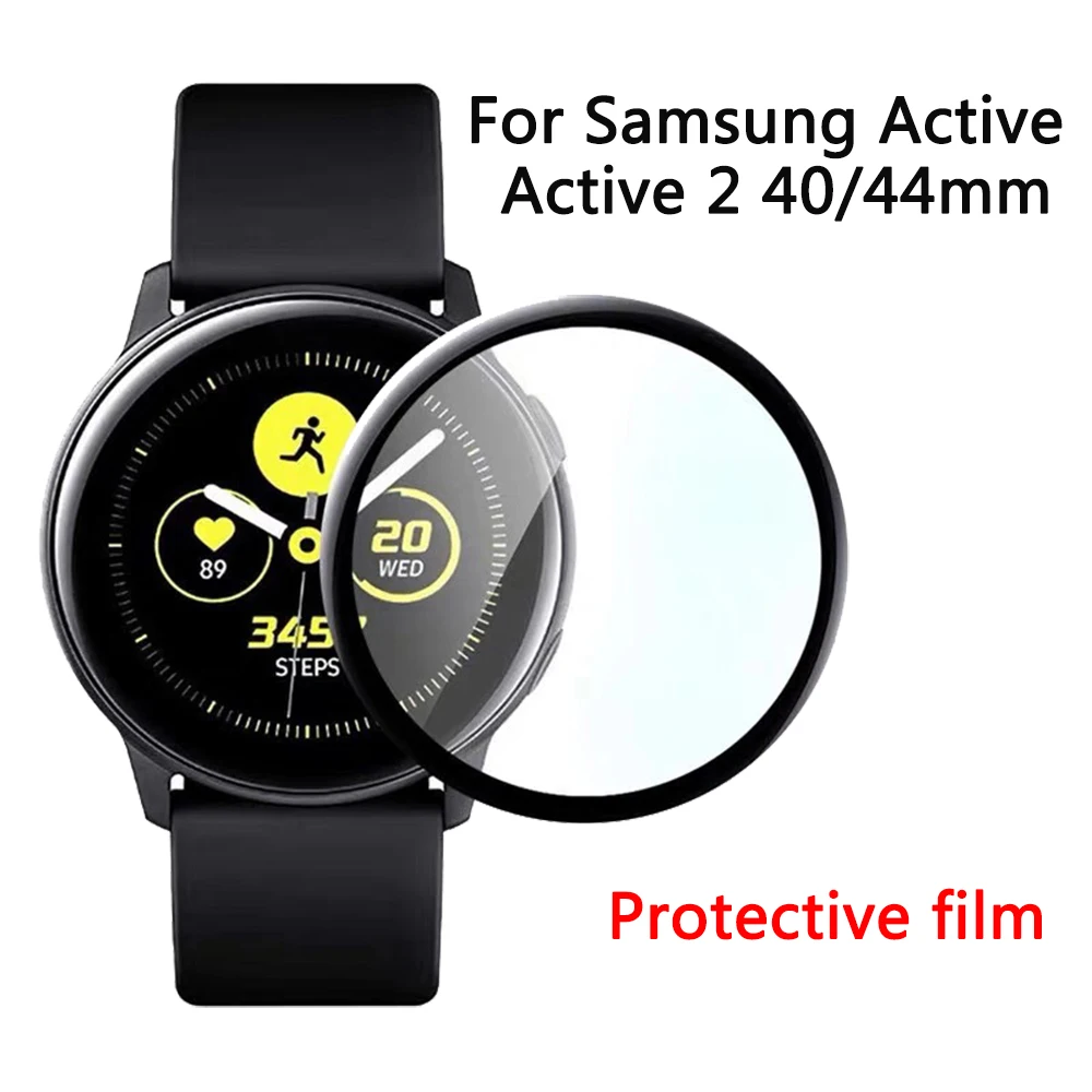 3D изогнутая мягкая полноразмерная защитная пленка для Samsung Galaxy Watch Active 2 40 мм 44