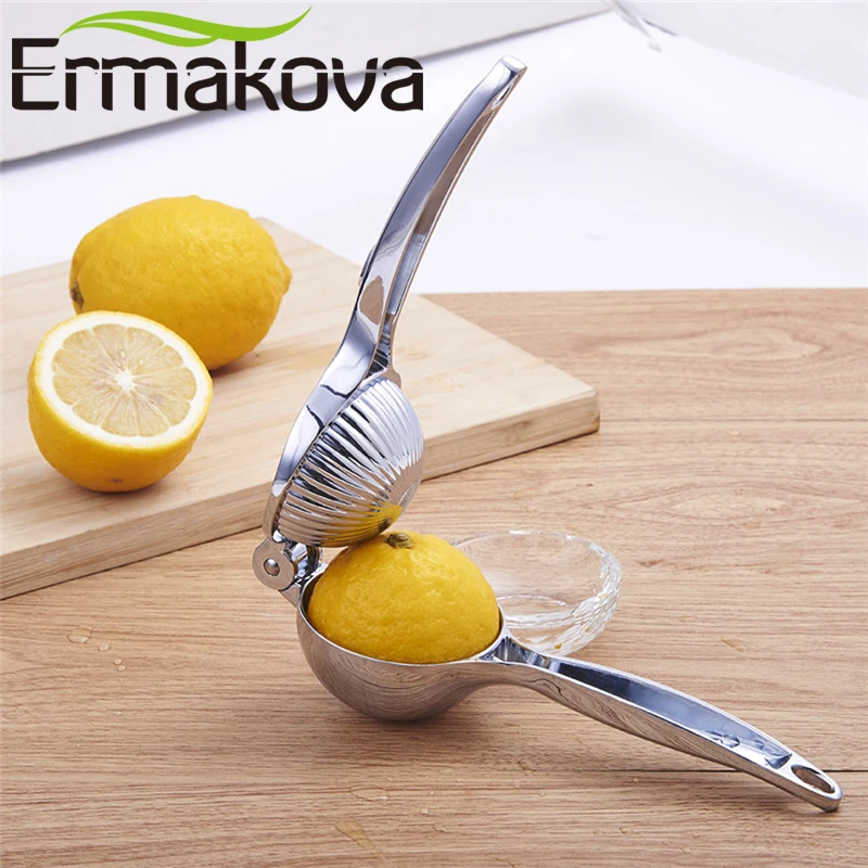 ERMAKOVA соковыжималка для лимона, ручная соковыжималка для цитрусовых, соковыжималка для лайма, высокое качество, цинковый сплав, инструменты для овощей и фруктов