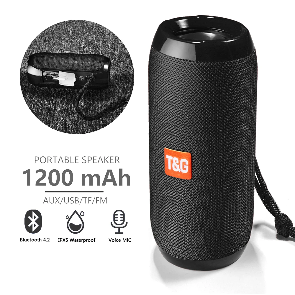 ipx5 waterproof wireless outdoor hifi stereo column speaker