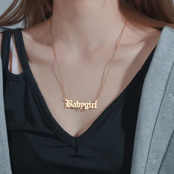 

Trendy Personalized Name Necklace DIY Customized Zodiac Letter Pandora Charms Nameplate Necklaces Stainless Steel Jewelry Gifts