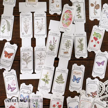

Retro Forest Bill Series Plant Material Paper Junk Journal Planner Scrapbook Vintage Decorative Background Paper Message Notepad