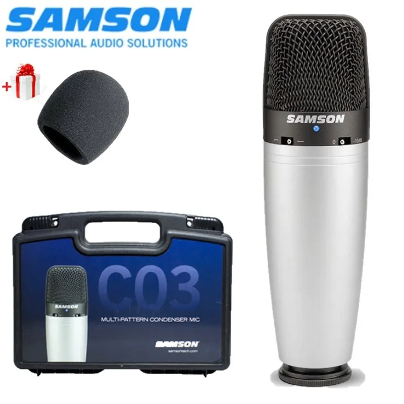 

100% Original SAMSON C03 Multi-Pattern Condenser Microphone for recording vocals, acoustic instruments ect