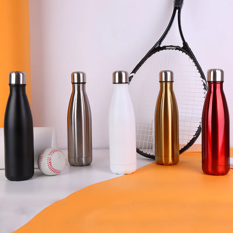 Золотой термос колба Герметичная Бутылка Для Воды Из Нержавеющей Стали