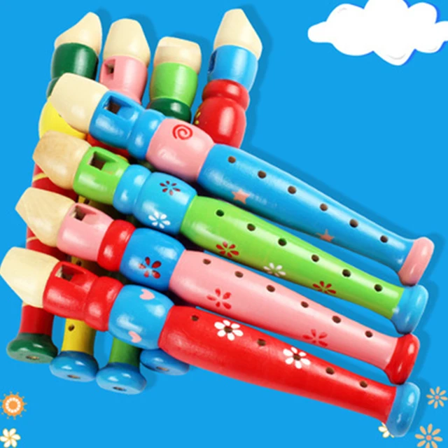 6-Hole Wooden Kid Musical Instrument Early Education Develop Recorder Woodwind Musical Educational Toy for Children Gift 6