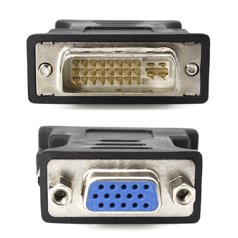С DVI на VGA Кабель-адаптер штекер к женскому DVI 24+ 5 Pin к VGA 1080P конвертер адаптер для HDTV монитора компьютера ПК ноутбука DVI-I