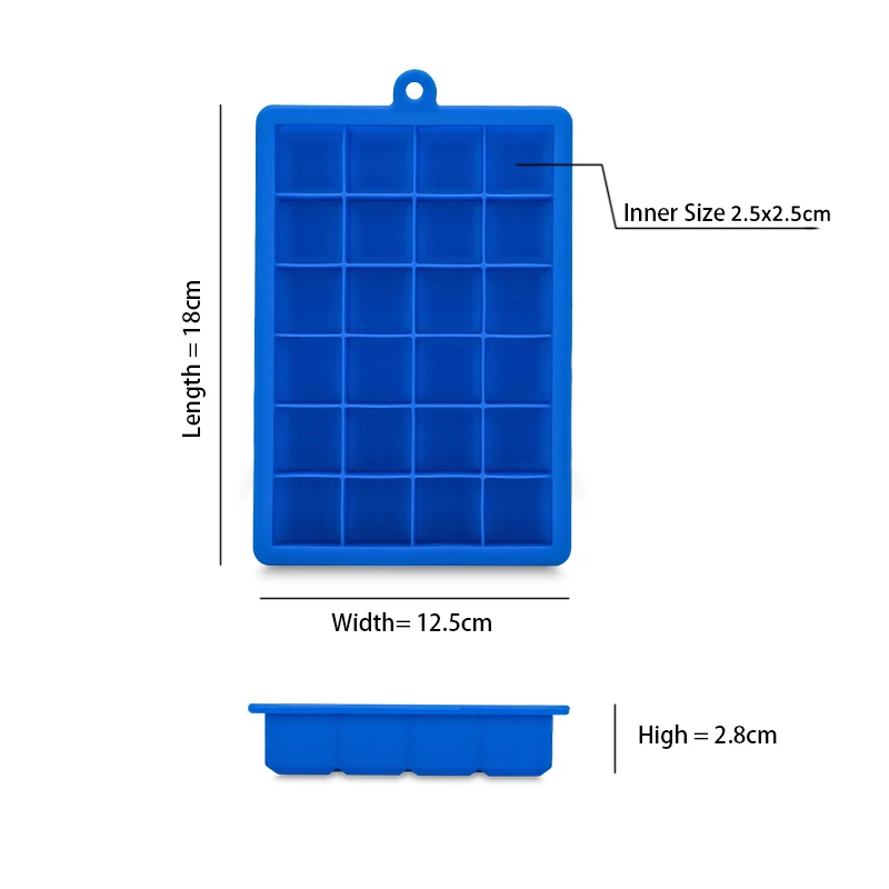 Высокое качество форма для льда 24 Квадратная форма силиконовые формы для льда DIY творческий Изготовитель мороженного Легкий выпуск формы для льда Аксессуары для кухни
