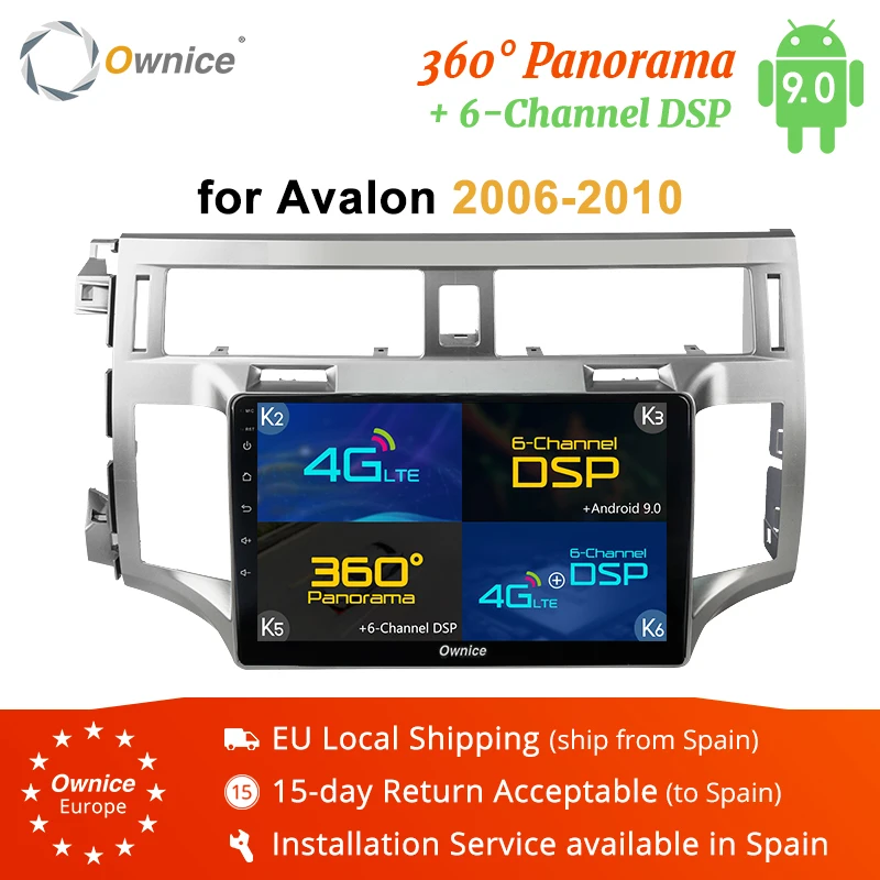 Ownice 360 панорама DSP SPDIF GPS навигация K3 K5 K6 автомобильный Palyer для TOYOTA AVALON 2006 2007 2008 2009 2010