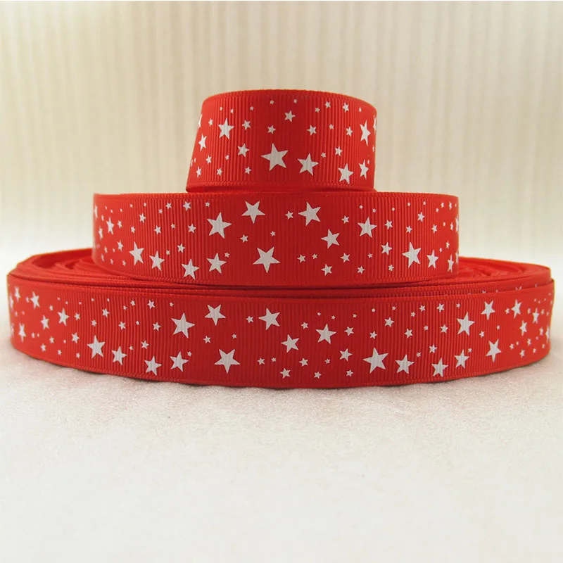 1005375003 David accessories, 50 ярдов, 7/8 дюйма(22 мм), лента с принтом в виде звезд, Полиэстеровая корсажная лента, сделай сам, для дома, подарочная упаковка, 50Yc3097 - Цвет: 1005375003