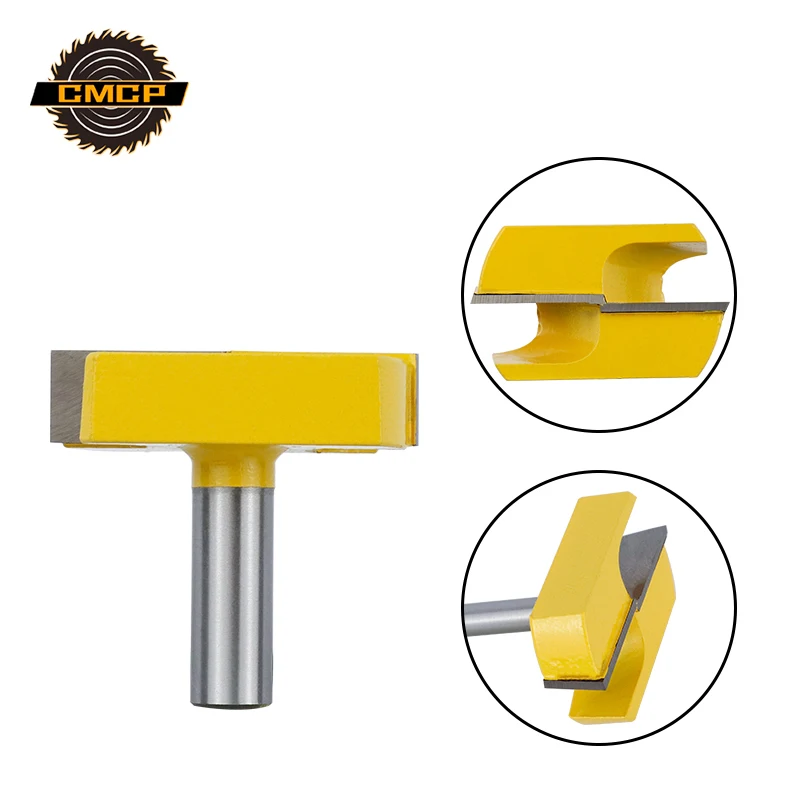 

CMCP 8mm 1/2"mm Shank Cleaning Bottom Router Bits 2-3/16 Cutting Diameter for Surface Planing Router Bit
