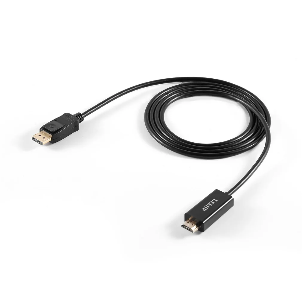 Кабель переходник LESHP 4K DP HDMI штекер адаптер порта дисплея 1 8 метров для Macbook камеры