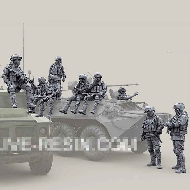 Resin Soldier Kit Figure Model MOO-07,MOO-08,MOO-09,MOO-10 X2E7 A5I4 1/35 