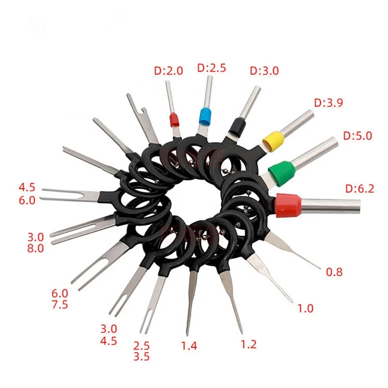 

18/21/36/39PCS/Set Automobiles Terminal Remove Kit Terminal Removal Electrical Wiring Crimp Connector Pin Extractor Kit