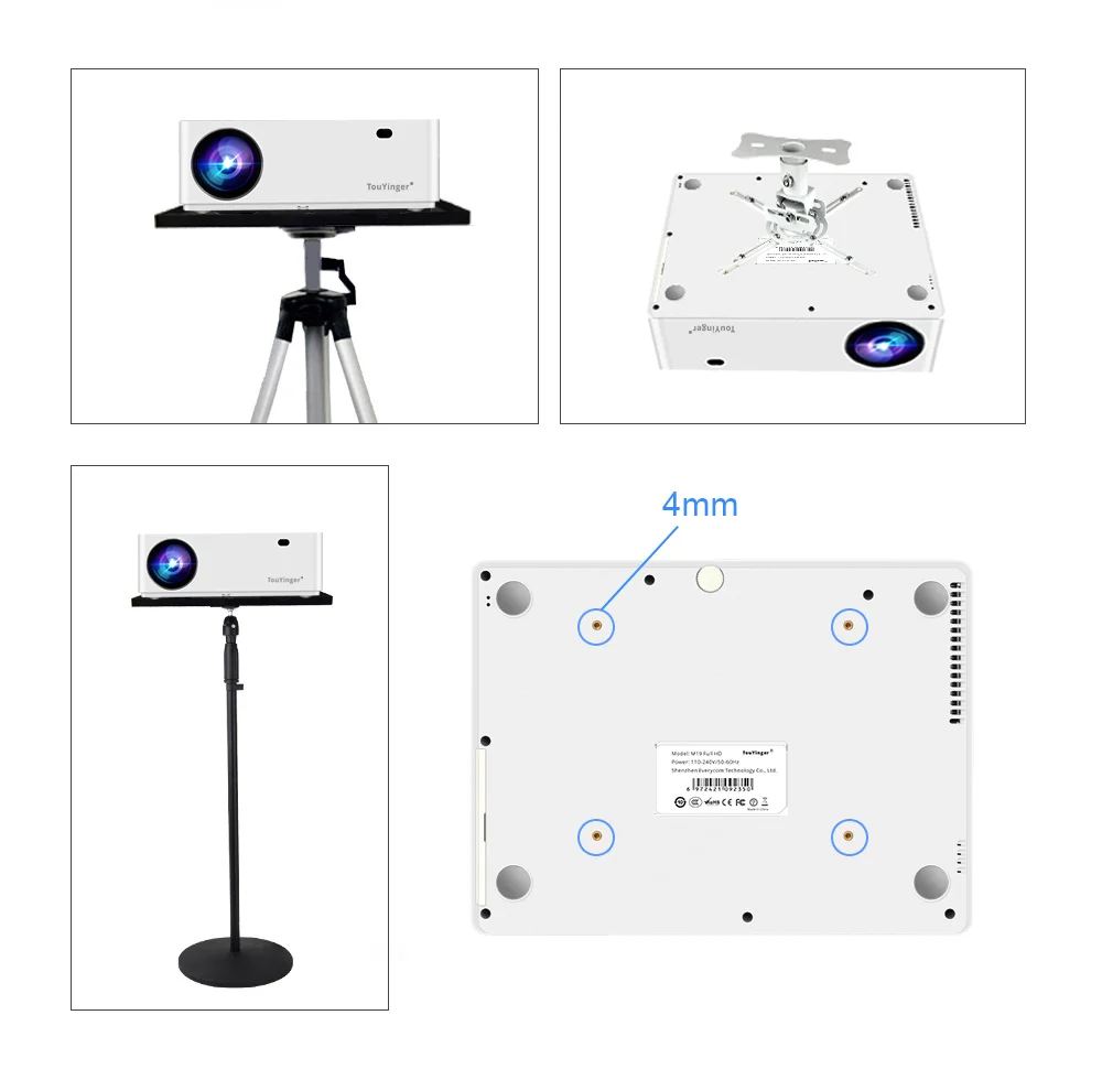 TouYinger M19 проектор Full HD 1080P 5800 люмен поддержка AC3 светодиодный домашний кинотеатр Full HD видео проектор Android tv Box опционально