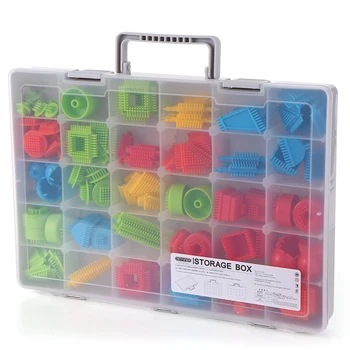 

30 Grids Plastic Storage Box Organizer Transparent Beads Earring Jewelry Container Accessories Storage Case with Carrying Handle