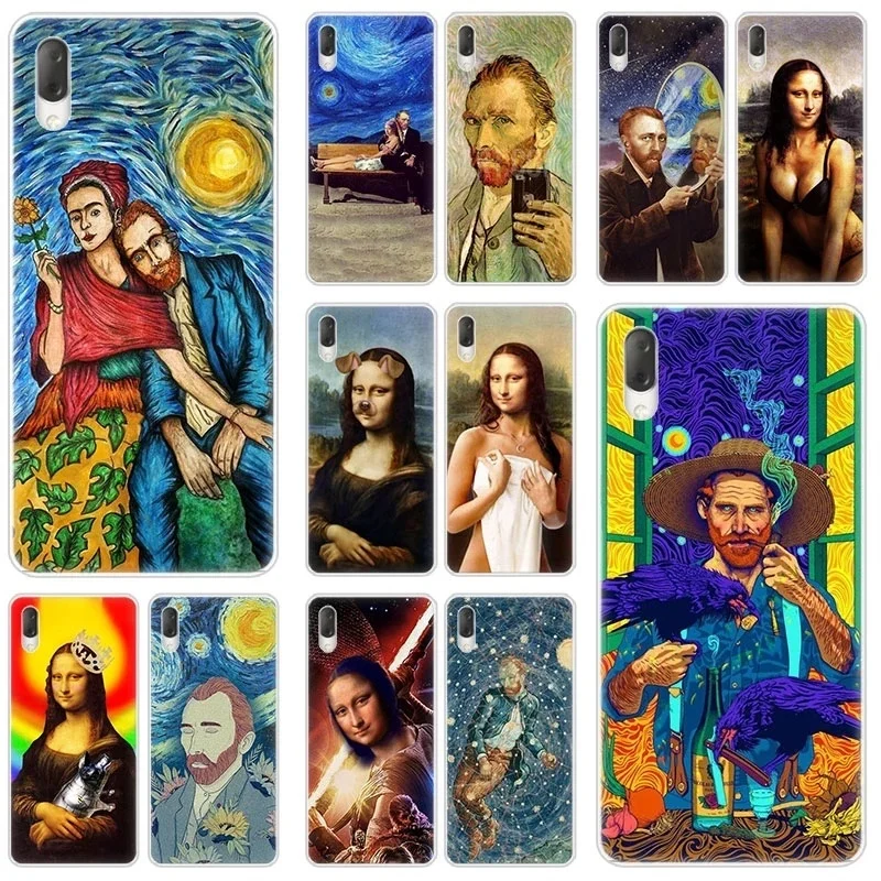 Funny Mona Lisa Van gogh Hard Phone Case For IPhone 11 8 7 6S Plus X XS MAX 5 5S XR 12 Pro Max Se 2020 | Мобильные телефоны и