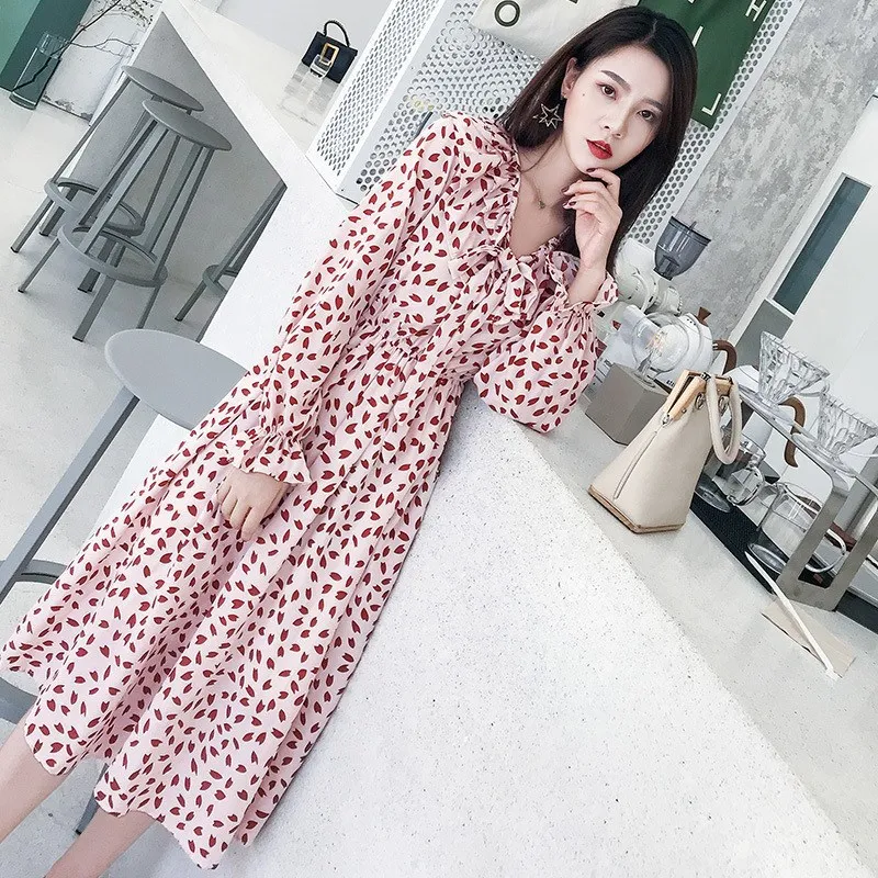 

New French Chiffon Dresses for Women in the Spring and Autumn Period of 2019