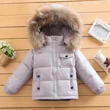ULKNN-30 градусов зимняя куртка-пуховик для мальчиков теплая парка для девочек на возраст от 1 до 8 лет дети детские Зимний комбинезон; детская верхняя одежда пальто