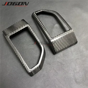 شراءحقيقي من ألياف الكربون لوحة القيادة الجانبية تنفيس المخرج تراكب غطاء الكسوة لفورد F150 F-150 رابتور 2015-2020 الملحقات