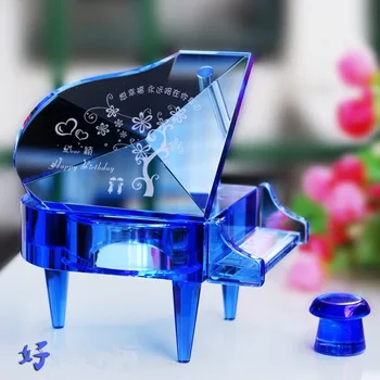

Crystal piano music box music box birthday gift diy creative gift girl Tanabata Valentine's Day gift