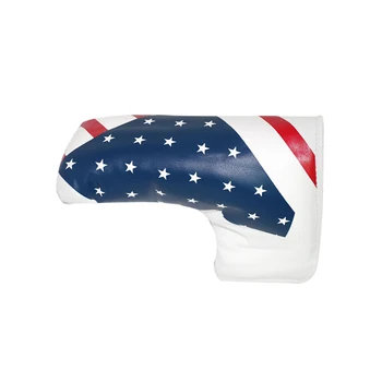 

American Flag Pattern Golf Club Head Cover PU Leather Headcovers Golf Club Head Protector Case For Outdoor Playing Supplies