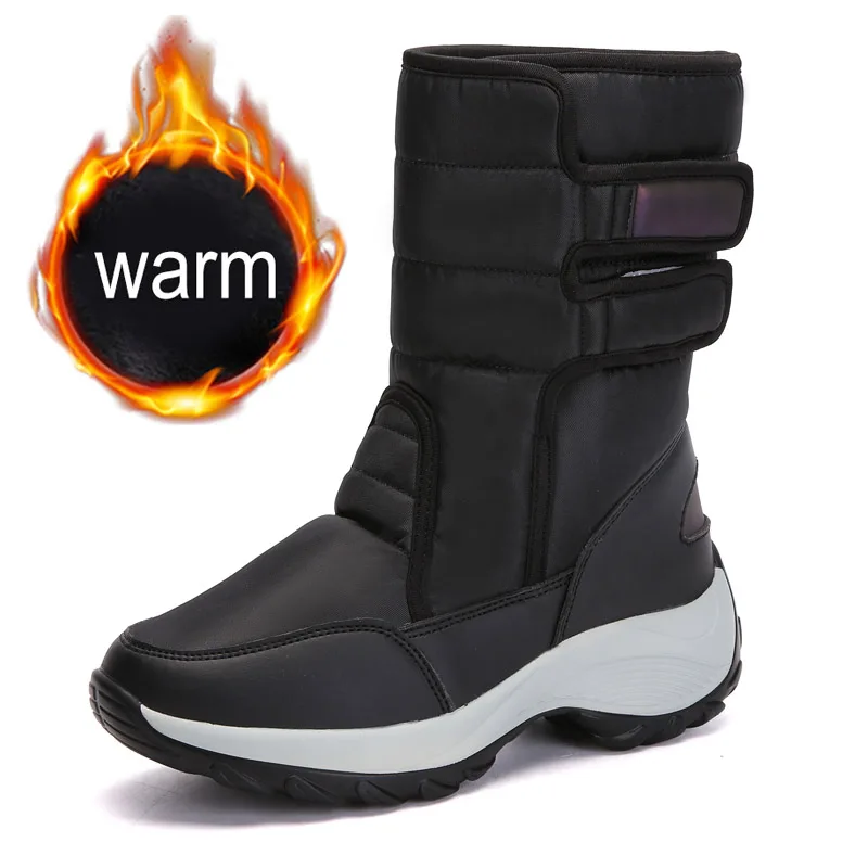 Women Boots Platform Winter Snow Boots Waterproof Women Shoes Plush Non-slip Outdoor Trekking Shoes Botas Mujer Botas Mujer