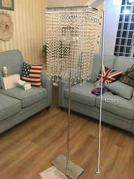 

Sale High quality oblong rectangular glass square crystal floor lamp LED bulb optional square crystal floor light