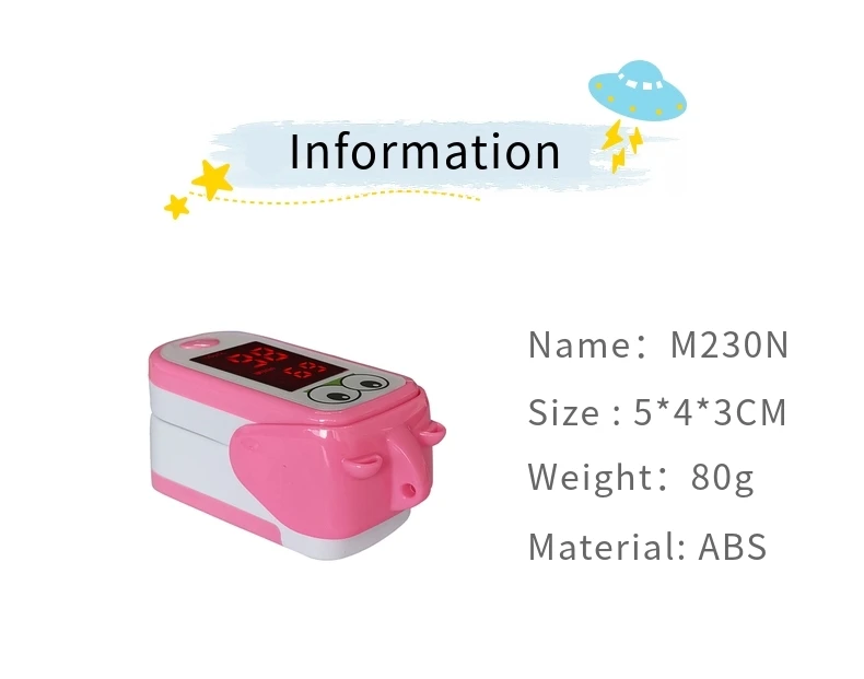 Пульсоксиметр для малышей/детей/педиатрический светодиодный дисплей кислородный монитор насыщенности крови FDA CE